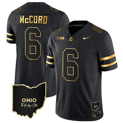 Kyle Mccord Jersey #6 Ohio State Buckeyes College Football Stitched Vapor Limited Gold Ohio Patch Black Gold