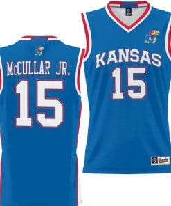 Kevin McCullar Jr Jersey #15 Kansas Jayhawks NIL College Basketball Lightweight Royal