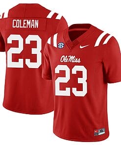 Khari Coleman Jersey #23 Ole Miss Rebels Football All Stitched Red