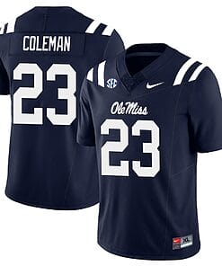 Khari Coleman Jersey #23 Ole Miss Rebels Football All Stitched Navy