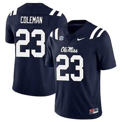 Khari Coleman Jersey #23 Ole Miss Rebels Football All Stitched Navy