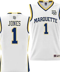 Kam Jones Jersey #1 Marquette Golden Eagles NIL Basketball Lightweight White
