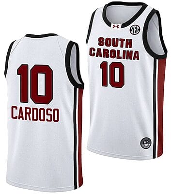 Kamilla Cardoso Jersey #10 South Carolina Gamecocks College Basketball 2023-24 White