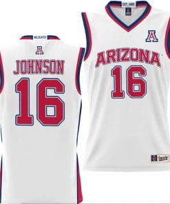 Keshad Johnson Jersey #16 Arizona Wildcats NIL College Basketball Lightweight White