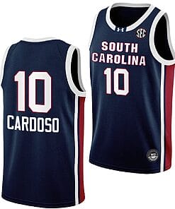 Kamilla Cardoso Jersey #10 South Carolina Gamecocks College Basketball Away Black
