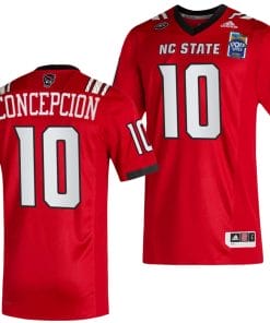 Kevin Concepcion Jersey #10 NC State Wolfpack 2023 Pop-Tarts Bowl Football Red