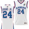 KJ Adams Jr Jersey #24 Kansas Jayhawks NIL College Basketball Lightweight White