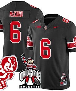 Kyle McCord Jersey #6 Ohio State Buckeyes Football Stitched Brutus Buckeye Patch Black