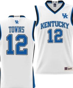 Karl Anthony Towns Jersey #12 Kentucky Wildcats NIL College Basketball Lightweight White