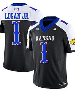Kenny Logan Jr Jersey #1 Kansas Jayhawks Blackhawk Vapor Limited Football Alternate
