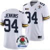 Kris Jenkins Jersey #94 Michigan Wolverines Rose Bowl Game 2024 Patch College Football Playoff White