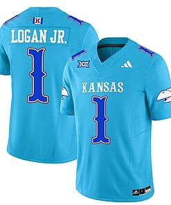 Kenny Logan Jr Jersey #1 Kansas Jayhawks Blackhawk Vapor Limited Football Old KU