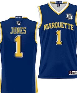 Kam Jones Jersey #1 Marquette Golden Eagles NIL Basketball Lightweight Navy