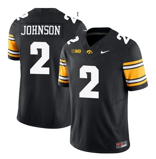 Kaleb Johnson Jersey #2 Iowa Hawkeyes Vapor Limited College Football Black