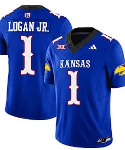Kenny Logan Jr Jersey #1 Kansas Jayhawks Blackhawk Vapor Limited Football Royal