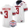 Kobe Singleton Jersey #3 Liberty Flames Fiesta Bowl Patch 2024 Football White