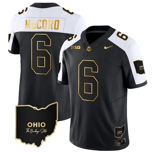 Kyle Mccord Jersey #6 Ohio State Buckeyes College Football Stitched Vapor Limited Gold Ohio Patch Alternate
