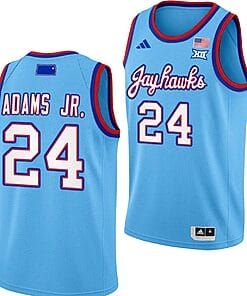 KJ Adams Jr Jersey #24 Kansas Jayhawks Basketball DRIP Alternate 2023-24 Baby Blue