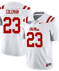 Khari Coleman Jersey #23 Ole Miss Rebels Football All Stitched White