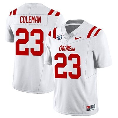 Khari Coleman Jersey #23 Ole Miss Rebels Football All Stitched White