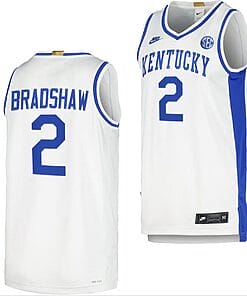 Kentucky Wildcats Aaron Bradshaw Jersey #2 Limited Retro Basketball White 2023-24
