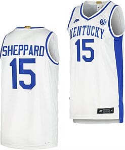 Kentucky Wildcats Reed Sheppard Jersey #15 Limited Retro Basketball White 2023-24