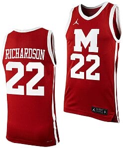 Kerry Richardson Jersey #22 Morehouse College Tigers Replica Basketball Uniform Maroon