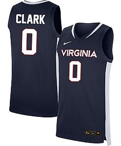 Kihei Clark Jersey #0 Virginia Cavaliers College Basketball Stitched Navy