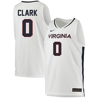 Kihei Clark Jersey #0 Virginia Cavaliers College Basketball Stitched White