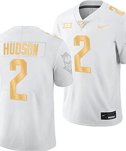 Kobe Hudson Jersey #2 UCF Knights Light Mode College Football White Golden