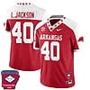 Landon Jackson Jersey #40 Arkansas Razorback Football Arkansas Patched All Stitched Red Alternate
