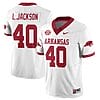 Landon Jackson Jersey #40 Arkansas Razorback Football All Stitched White