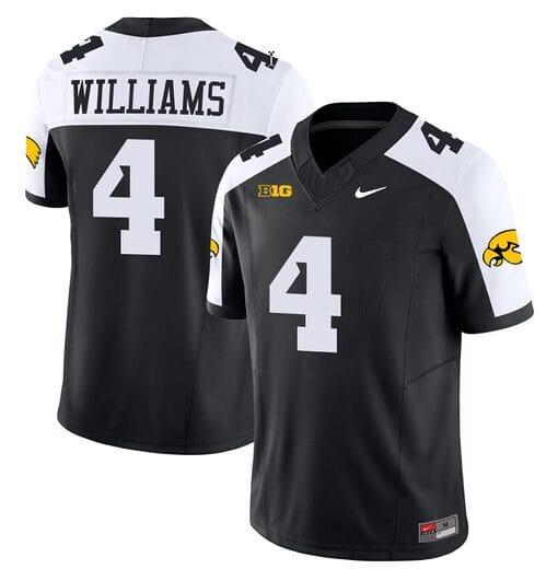 Leshon Williams Jersey #4 Iowa Hawkeyes Vapor Limited College Football Black Alternate