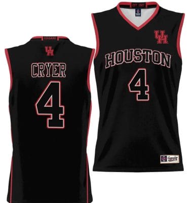 LJ Cryer Jersey #4 Houston Cougars NIL College Basketball Lightweight Black