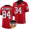 Ladd McConkey Jersey #84 Georgia Bulldogs Orange Bowl Patch 2023 College Football Red
