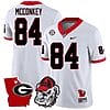 Ladd McConkey Jersey #84 Georgia Bulldogs Georgia State Map College Football Stitched White