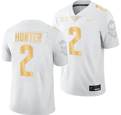 Lee Hunter Jersey #2 UCF Knights Light Mode College Football White Golden