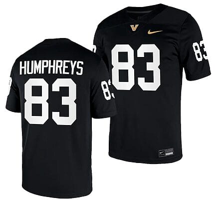 London Humphreys Jersey #83 Vanderbilt Commodores College NIL Football Black