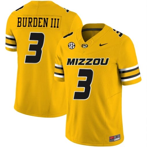 Luther Burden III Jersey #3 Missouri Tigers Vapor Limited College Football Stitched Gold