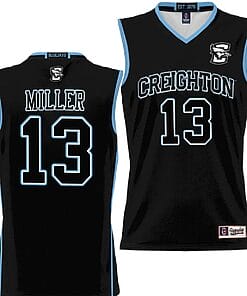 Mason Miller Jersey #13 Creighton Bluejays College NIL Basketball Lightweight Black