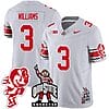 Miyan Williams Jersey #3 Ohio State Buckeyes Football Stitched Brutus Buckeye Patch Gray