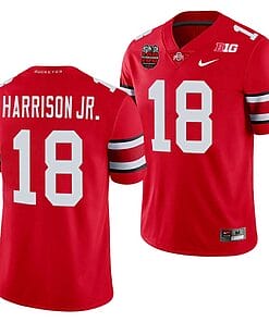 Marvin Harrison Jr Jersey #18 Ohio State Buckeyes Ohio Stadium Patch College Football Scarlet