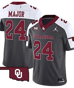 Marcus Major Jersey #24 Oklahoma Sooners Vapor Limited College Football Stitched Special Anthracite