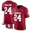 Marcus Major Jersey #24 Oklahoma Sooners Vapor Limited College Football Stitched Red