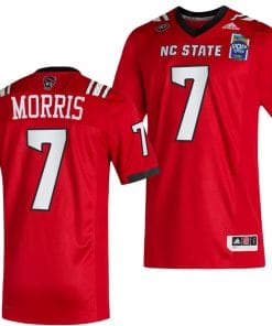 MJ Morris Jersey #7 NC State Wolfpack 2023 Pop-Tarts Bowl Football Red