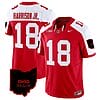 Marvin Harrison Jr Jersey #18 Ohio State Buckeyes College Football Stitched Special Vapor Limited Ohio Patch Red Alternate