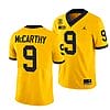 Michigan Wolverines TM 42 Patch Honor Tate Myre #25 JJ McCarthy Jersey #9 All Stitched Maize