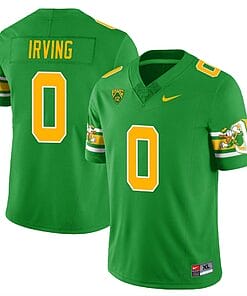 Mar'Keise Irving Jersey #0 Oregon Ducks ‘Mighty Oregon’ Throwback Football Uniforms Green