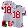 Marvin Harrison Jr Jersey #18 Ohio State Buckeyes College Football Stitched Gray