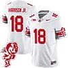 Marvin Harrison Jr Jersey #18 Ohio State Buckeyes Football 2023 Stitched Brutus Buckeye Patch White